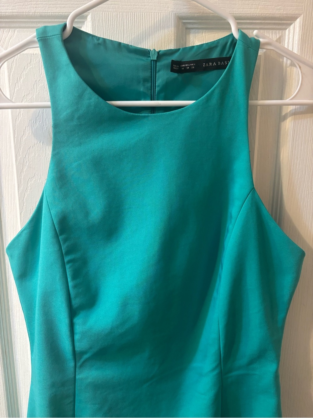 Zara Teal Halter Shift Dress - Greenish Teal - Picture 3 of 5